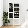 vidaXL Decor* Mirror Jewellery Cabinet Free Standing White 16.5