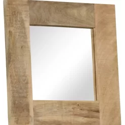 vidaXL Decor* Mirror Solid Mango Wood 19.7"X19.7"