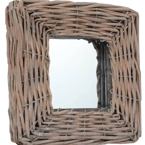 vidaXL Decor* Mirrors 3 Pcs 5.9"X5.9" Wicker