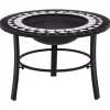 vidaXL Fireplaces* Mosaic Fire Pit Black And White 26.8