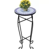 vidaXL Lawn & Garden* Mosaic Side Table Plant Table Blue White