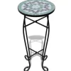 vidaXL Lawn & Garden* Mosaic Side Table Plant Table Green White