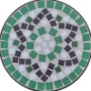 vidaXL Lawn & Garden* Mosaic Side Table Plant Table Green White