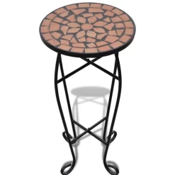 vidaXL Lawn & Garden* Mosaic Side Table Plant Table Terracotta