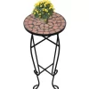 vidaXL Lawn & Garden* Mosaic Side Table Plant Table Terracotta