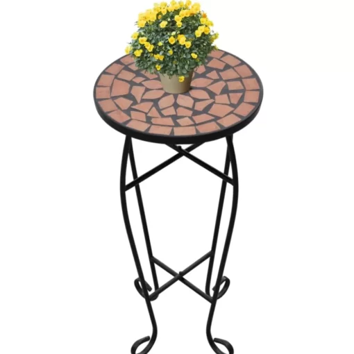 vidaXL Lawn & Garden* Mosaic Side Table Plant Table Terracotta