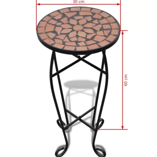 vidaXL Lawn & Garden* Mosaic Side Table Plant Table Terracotta