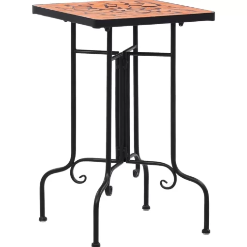 vidaXL Lawn & Garden* Mosaic Side Table Terracotta Ceramic