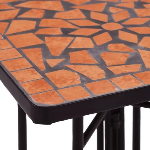 vidaXL Lawn & Garden* Mosaic Side Table Terracotta Ceramic