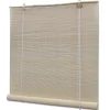 vidaXL Decor* Natural Bamboo Roller Blinds 2 Pcs 47.2