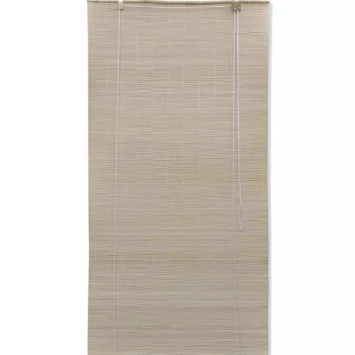 vidaXL Decor* Natural Bamboo Roller Blinds 2 Pcs 47.2"X63"