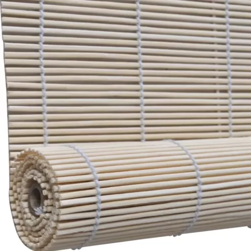 vidaXL Decor* Natural Bamboo Roller Blinds 2 Pcs 47.2"X63"