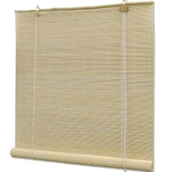 vidaXL Decor* Natural Bamboo Roller Blinds 39.4"X63"