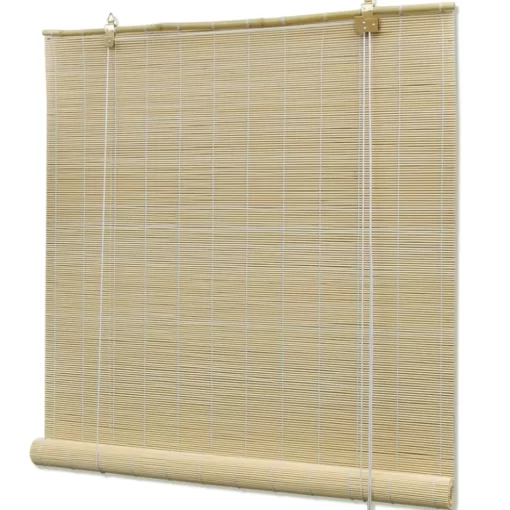 vidaXL Decor* Natural Bamboo Roller Blinds 39.4"X63"