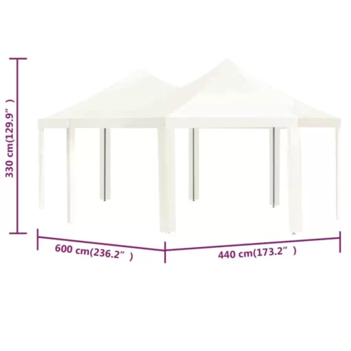 vidaXL Lawn & Garden* Outdoor Gazebo Cream 236.2"X173.2"X129.9"