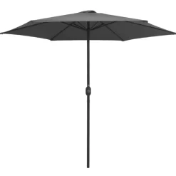 vidaXL Lawn & Garden* Outdoor Parasol With Aluminum Pole 106.3"X96.9" Anthracite