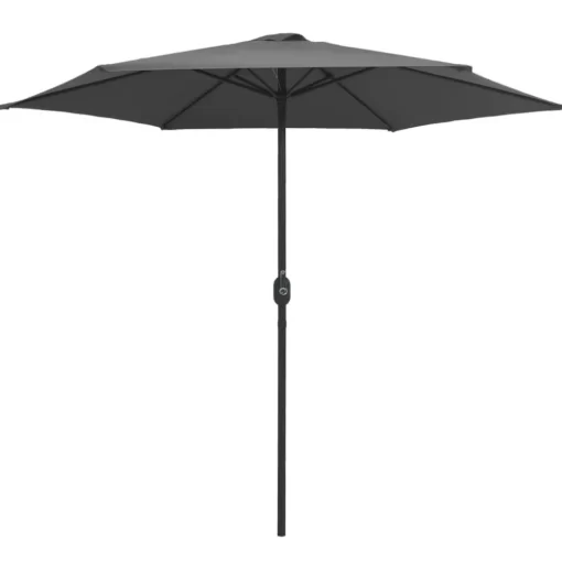 vidaXL Lawn & Garden* Outdoor Parasol With Aluminum Pole 106.3"X96.9" Anthracite