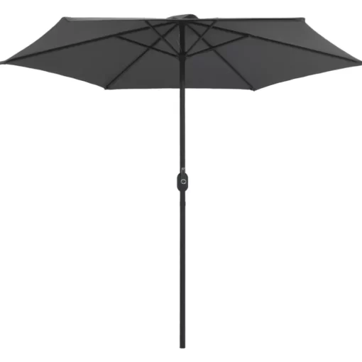 vidaXL Lawn & Garden* Outdoor Parasol With Aluminum Pole 106.3"X96.9" Anthracite