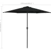 vidaXL Lawn & Garden* Outdoor Parasol With Aluminum Pole 106.3