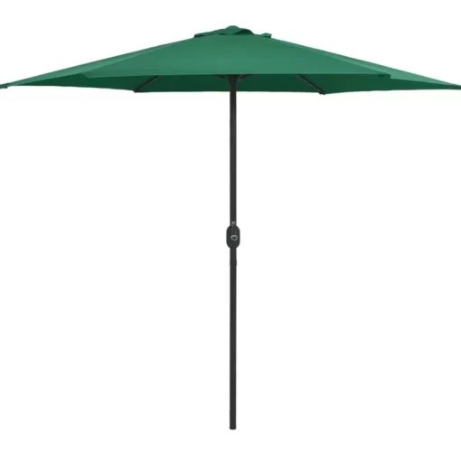 vidaXL Lawn & Garden* Outdoor Parasol With Aluminum Pole 106.3"X96.9" Green