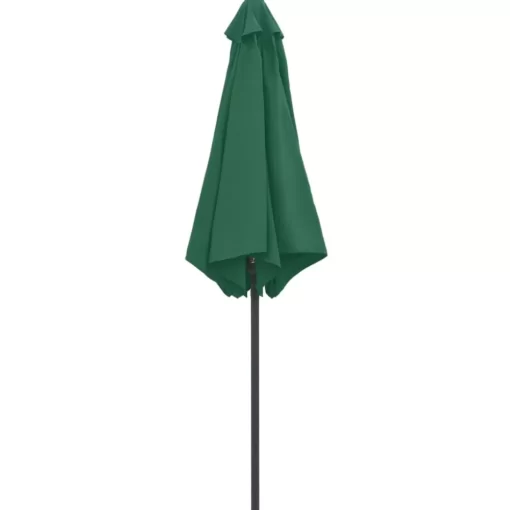 vidaXL Lawn & Garden* Outdoor Parasol With Aluminum Pole 106.3"X96.9" Green