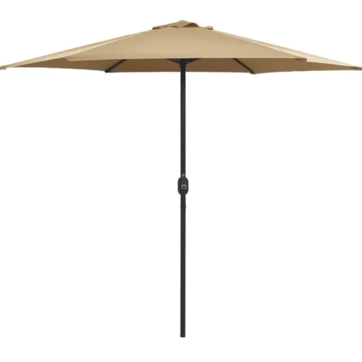 vidaXL Lawn & Garden* Outdoor Parasol With Aluminum Pole 106.3"X96.9" Taupe