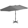 vidaXL Lawn & Garden* Outdoor Parasol With Aluminum Pole 181.1