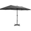 vidaXL Lawn & Garden* Outdoor Parasol With Aluminum Pole 181.1