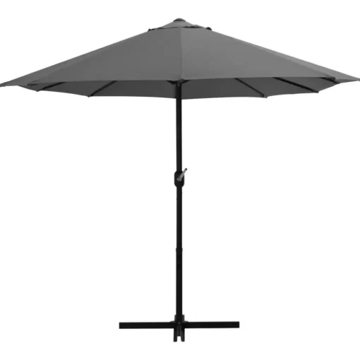 vidaXL Lawn & Garden* Outdoor Parasol With Aluminum Pole 181.1"X106.3" Anthracite