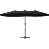 vidaXL Lawn & Garden* Outdoor Parasol With Aluminum Pole 181.1