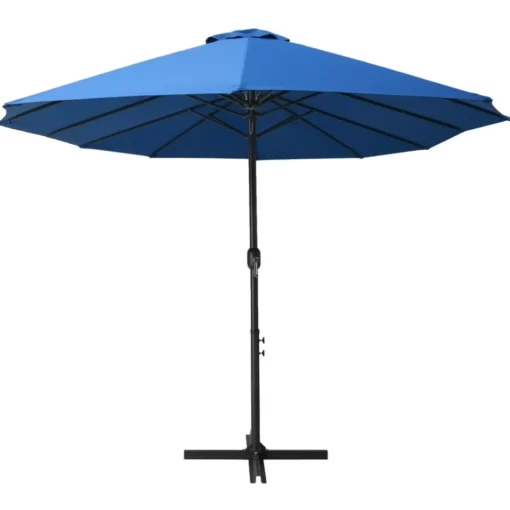 vidaXL Lawn & Garden* Outdoor Parasol With Aluminum Pole 181.1"X106.3" Blue