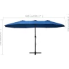 vidaXL Lawn & Garden* Outdoor Parasol With Aluminum Pole 181.1