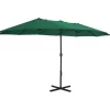 vidaXL Lawn & Garden* Outdoor Parasol With Aluminum Pole 181.1