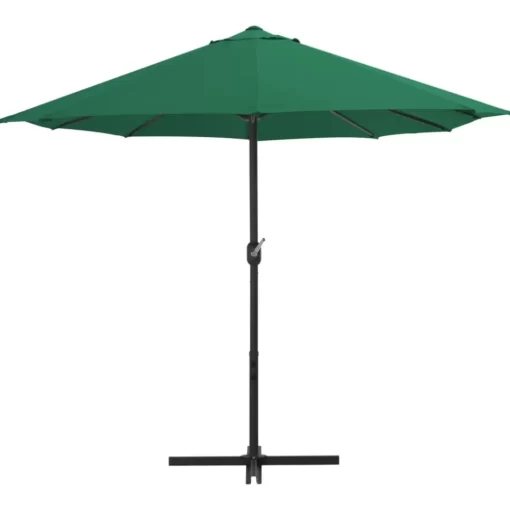 vidaXL Lawn & Garden* Outdoor Parasol With Aluminum Pole 181.1"X106.3" Green