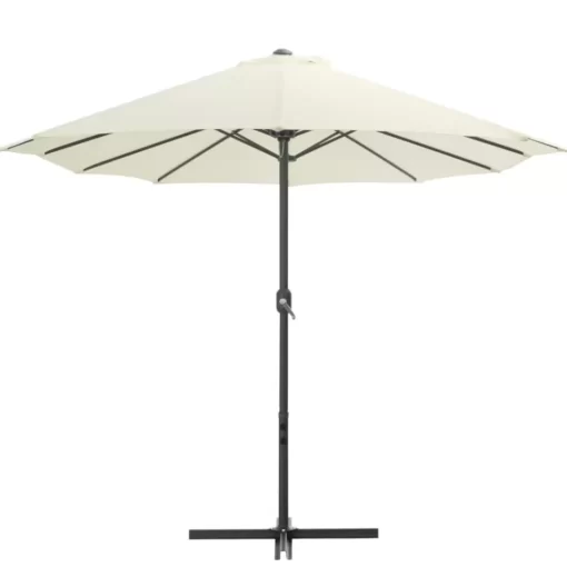 vidaXL Lawn & Garden* Outdoor Parasol With Aluminum Pole 181.1"X106.3" Sand