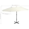 vidaXL Lawn & Garden* Outdoor Parasol With Aluminum Pole 181.1