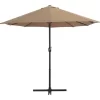 vidaXL Lawn & Garden* Outdoor Parasol With Aluminum Pole 181.1