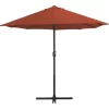 vidaXL Lawn & Garden* Outdoor Parasol With Aluminum Pole 181.1