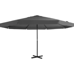 vidaXL Lawn & Garden* Outdoor Parasol With Aluminum Pole 196.9" Anthracite