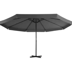 vidaXL Lawn & Garden* Outdoor Parasol With Aluminum Pole 196.9" Anthracite