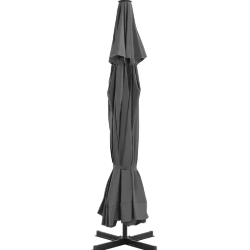 vidaXL Lawn & Garden* Outdoor Parasol With Aluminum Pole 196.9" Anthracite