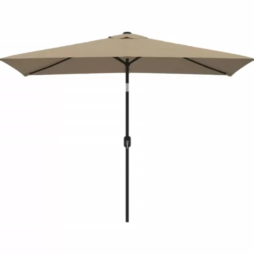 vidaXL Lawn & Garden* Outdoor Parasol With Metal Pole 118.1"X78.7" Taupe