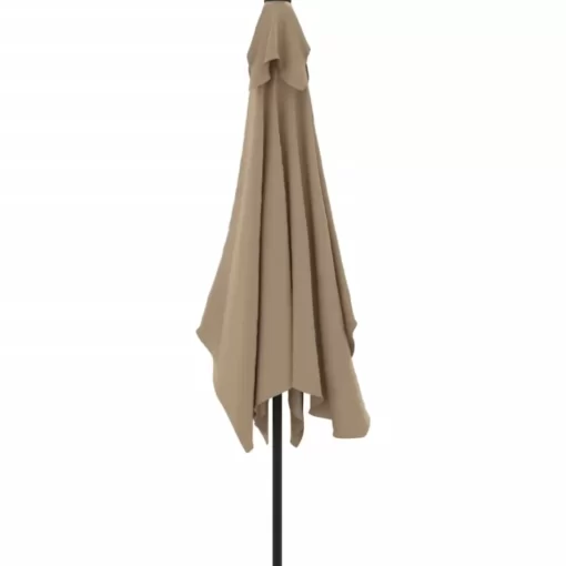 vidaXL Lawn & Garden* Outdoor Parasol With Metal Pole 118.1"X78.7" Taupe