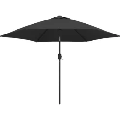 vidaXL Lawn & Garden* Outdoor Parasol With Metal Pole 118" Anthracite