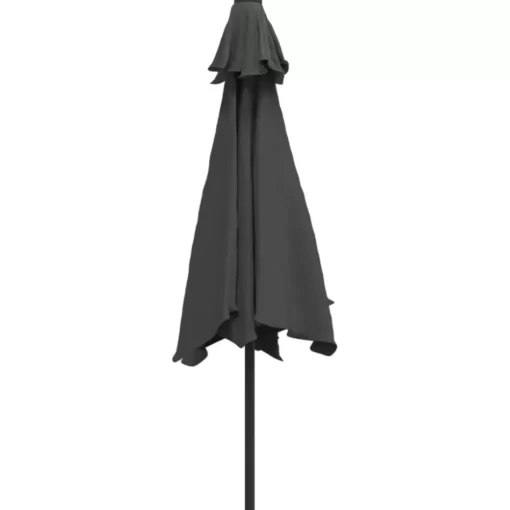 vidaXL Lawn & Garden* Outdoor Parasol With Metal Pole 118" Anthracite