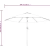 vidaXL Lawn & Garden* Outdoor Parasol With Metal Pole 118