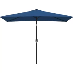 vidaXL Lawn & Garden* Outdoor Parasol With Metal Pole 118"X78.7" Azure