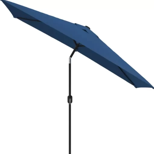 vidaXL Lawn & Garden* Outdoor Parasol With Metal Pole 118"X78.7" Azure