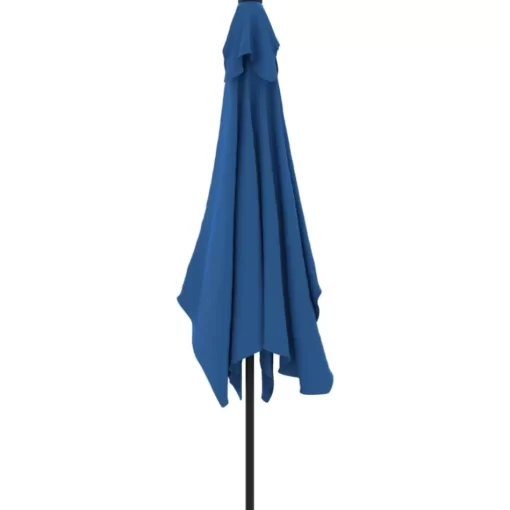 vidaXL Lawn & Garden* Outdoor Parasol With Metal Pole 118"X78.7" Azure