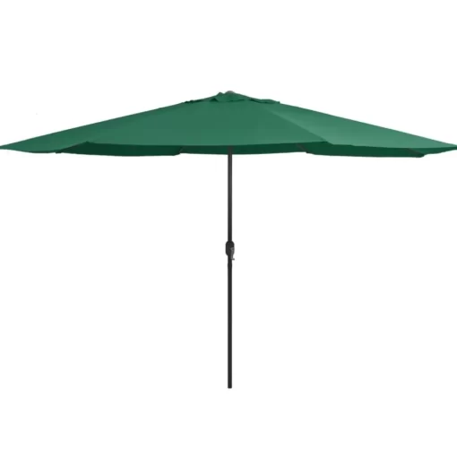 vidaXL Lawn & Garden* Outdoor Parasol With Metal Pole 157.5" Green